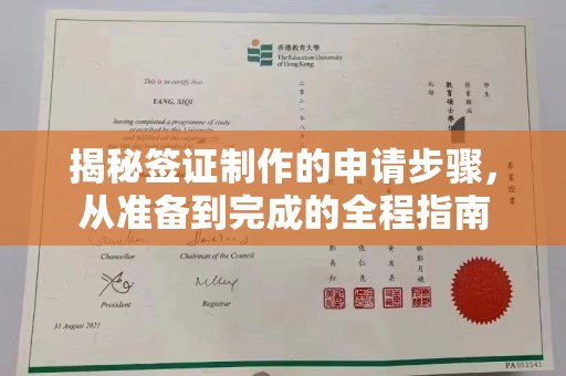 高埗揭秘签证制作的申请步骤，从准备到完成的全程指南